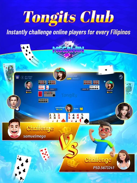 Mega Win Casino-Tongits Sabong iPad  Screenshots