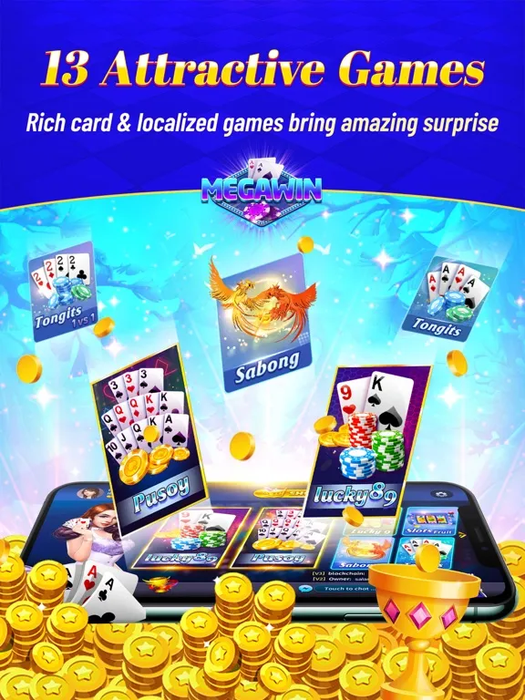 Mega Win Casino-Tongits Sabong iPad  Screenshots