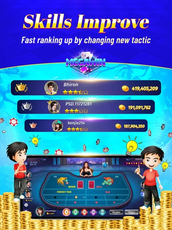 Mega Win Casino-Tongits Sabong iPad  Screenshots