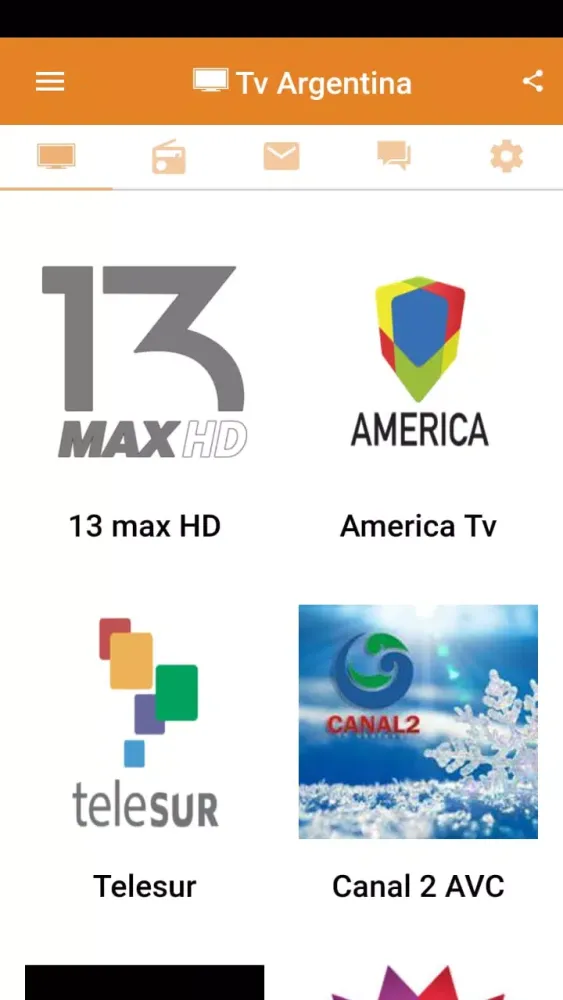 Captures d'écran de Tv Argentina