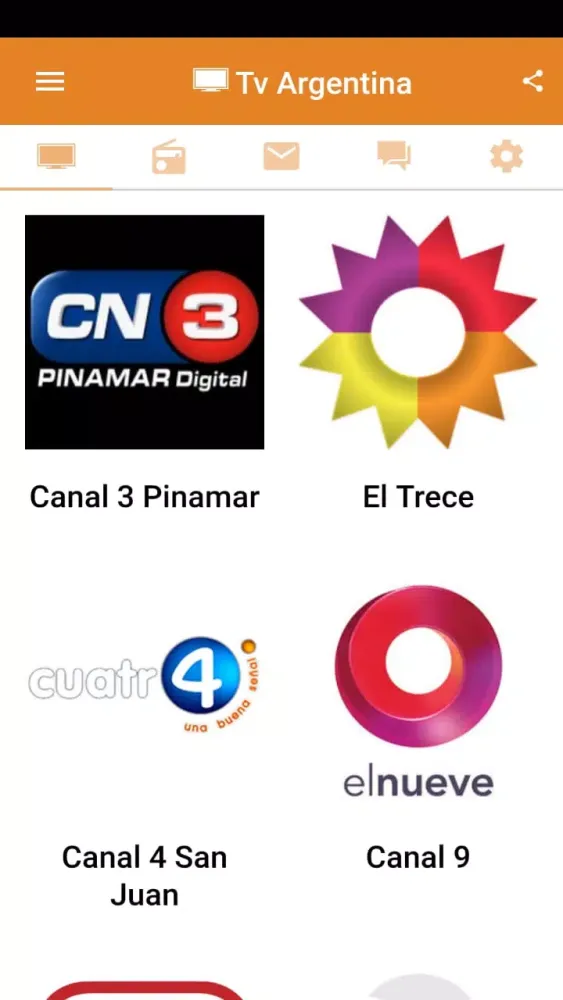 Captures d'écran de Tv Argentina