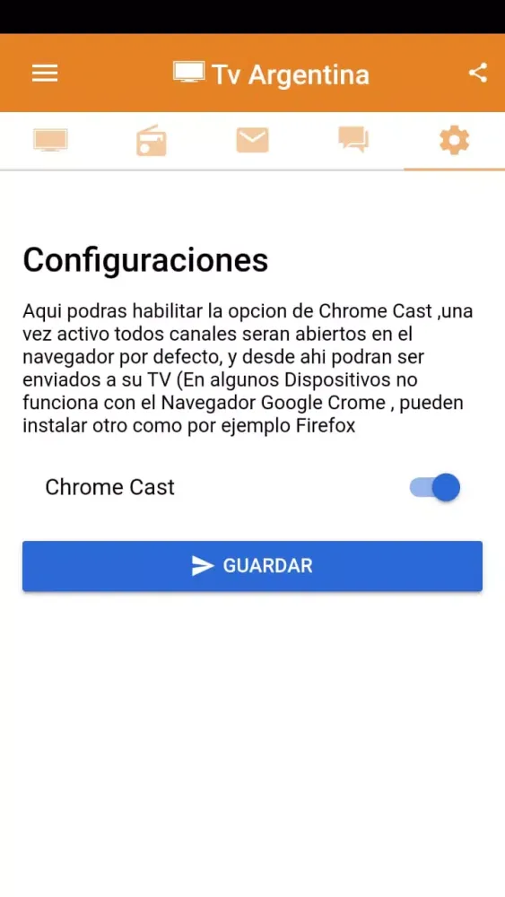 Captures d'écran de Tv Argentina