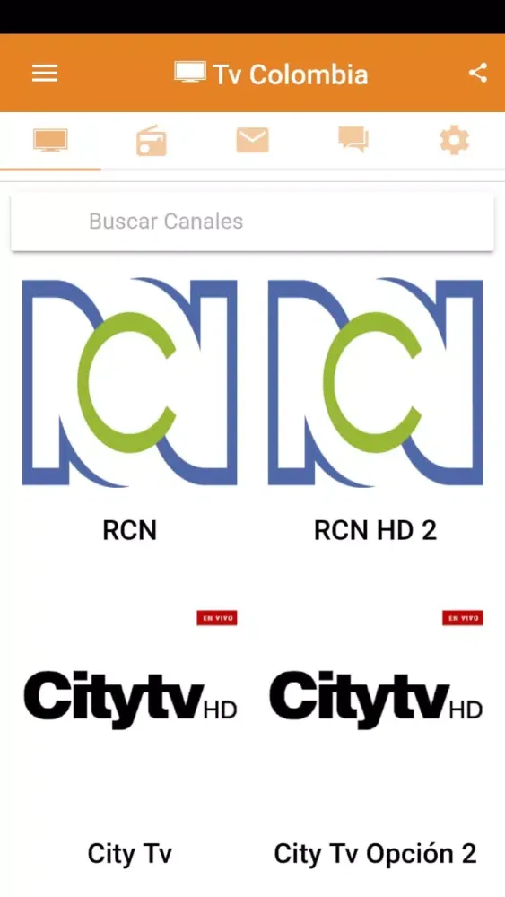 Tangkapan layar Tv Colombia