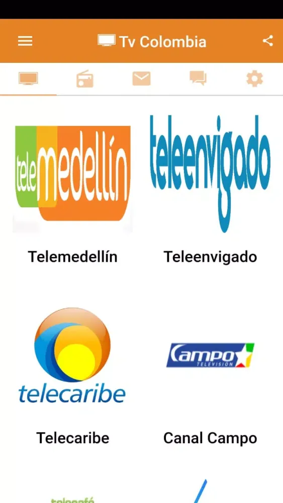 Tangkapan layar Tv Colombia