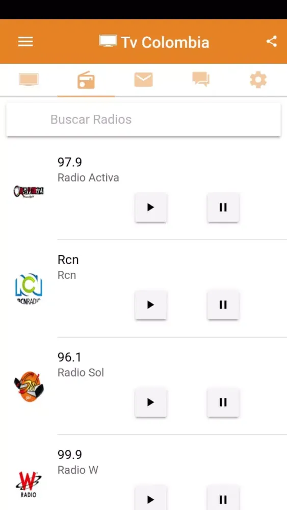 Tangkapan layar Tv Colombia
