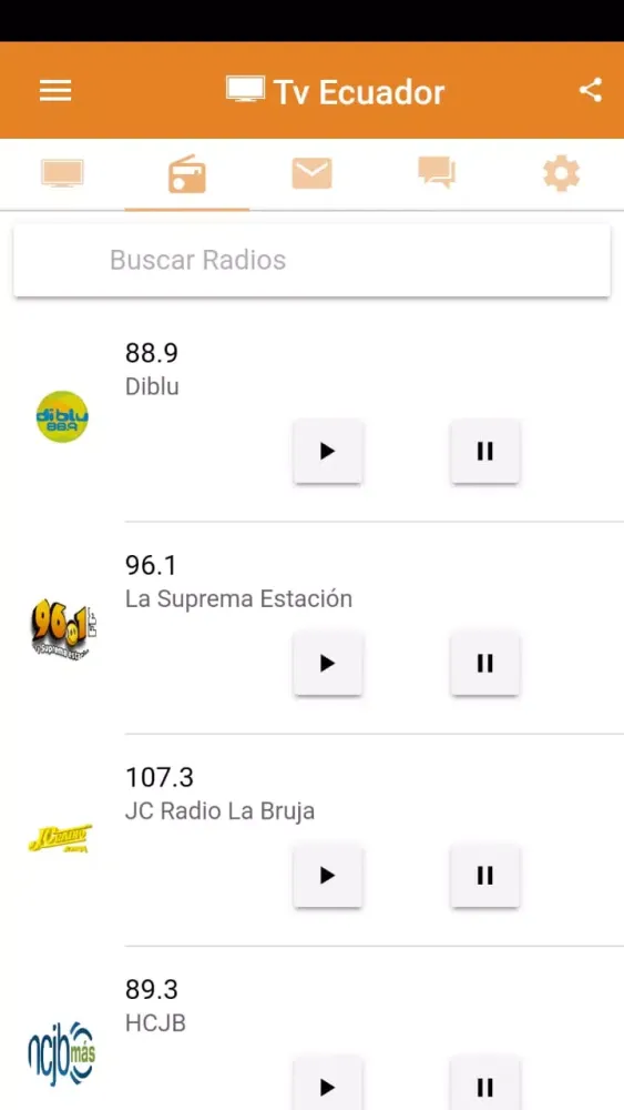 Capturas de tela do Tv Ecuador