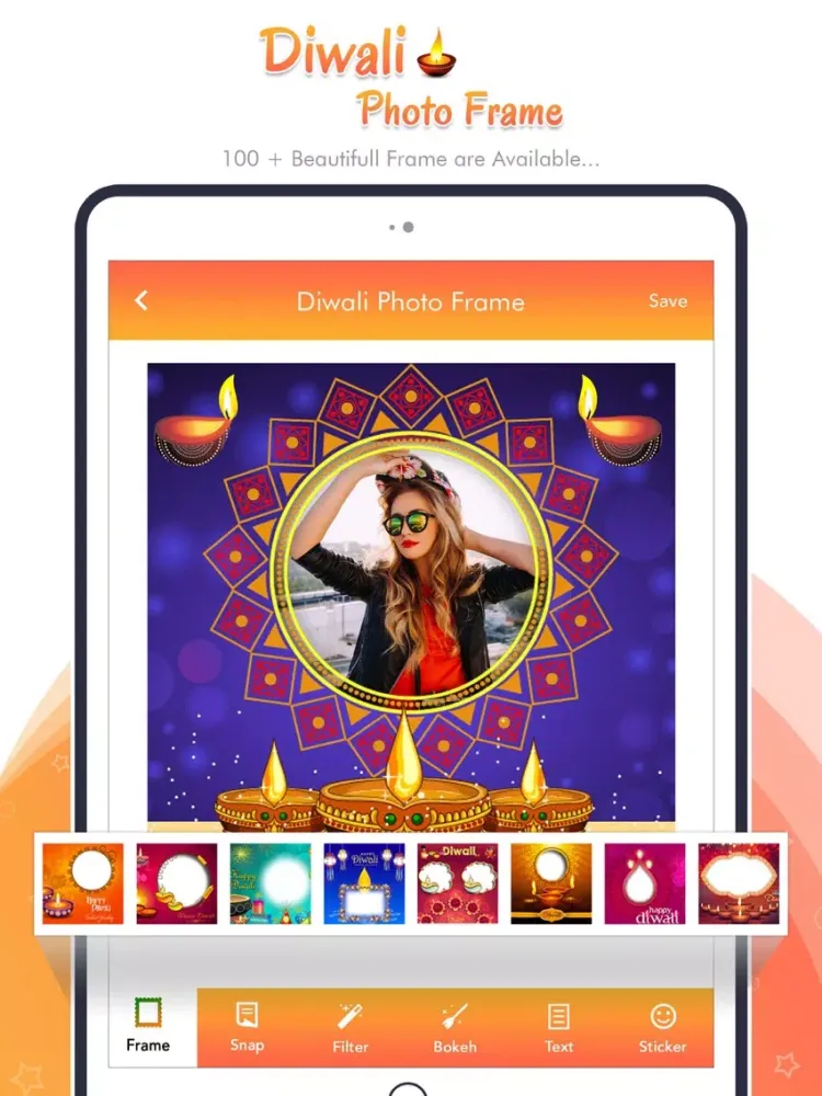 Diwali Photo Frame - wishes iPad 应用截图