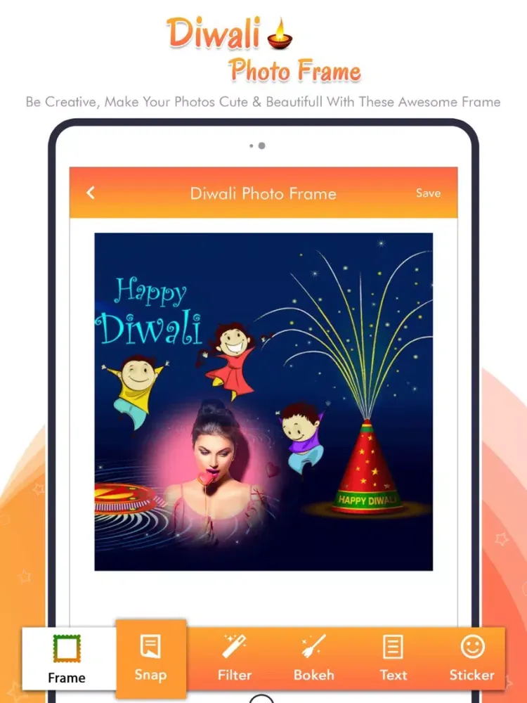 Diwali Photo Frame - wishes iPad 应用截图