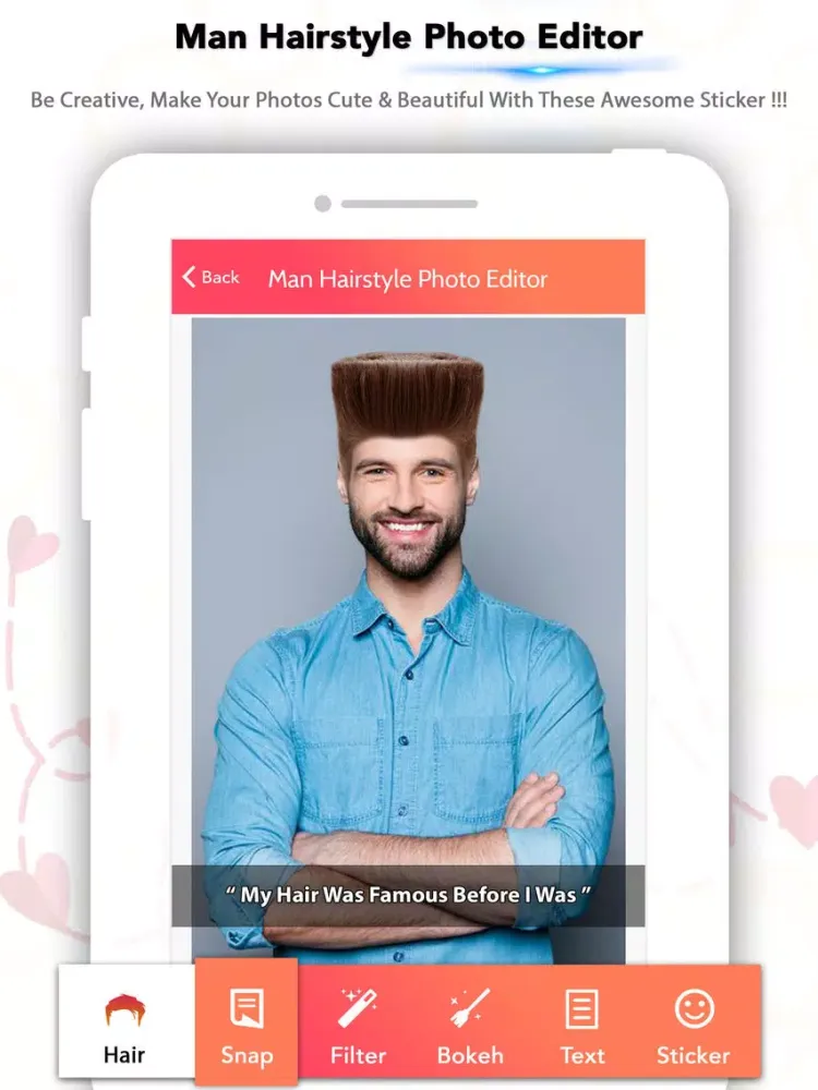 Man Hairstyle - Photo Editor iPad  Screenshots