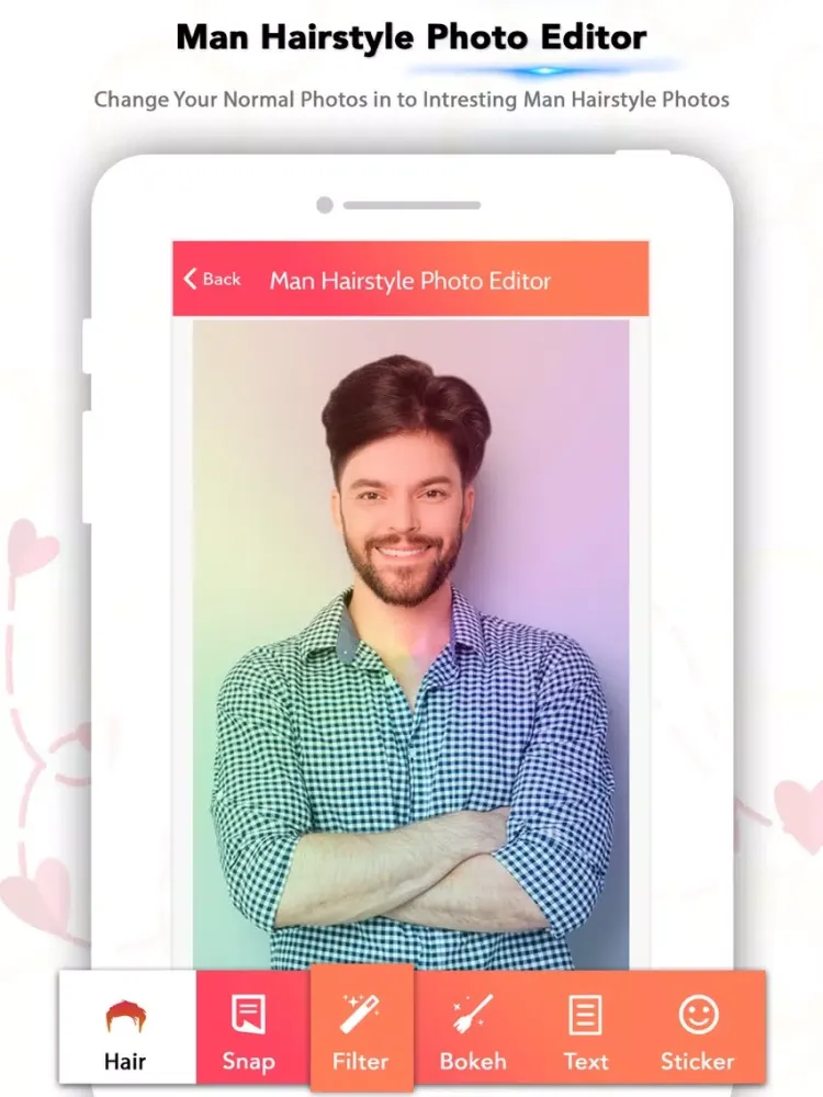 Man Hairstyle - Photo Editor iPad  Screenshots