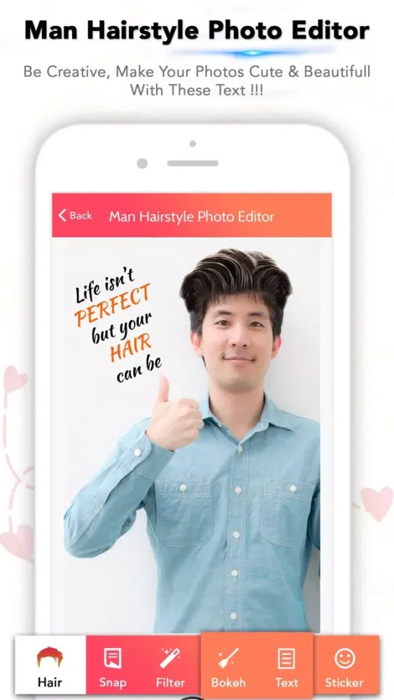 Man Hairstyle - Photo Editor Screenshots