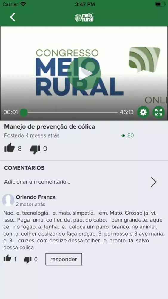 Ảnh chụp màn hình của Meio Rural
