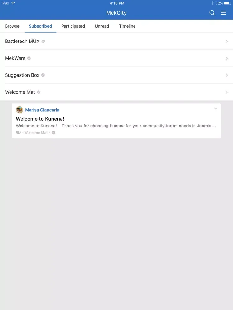Mek City Forum iPad  Screenshots