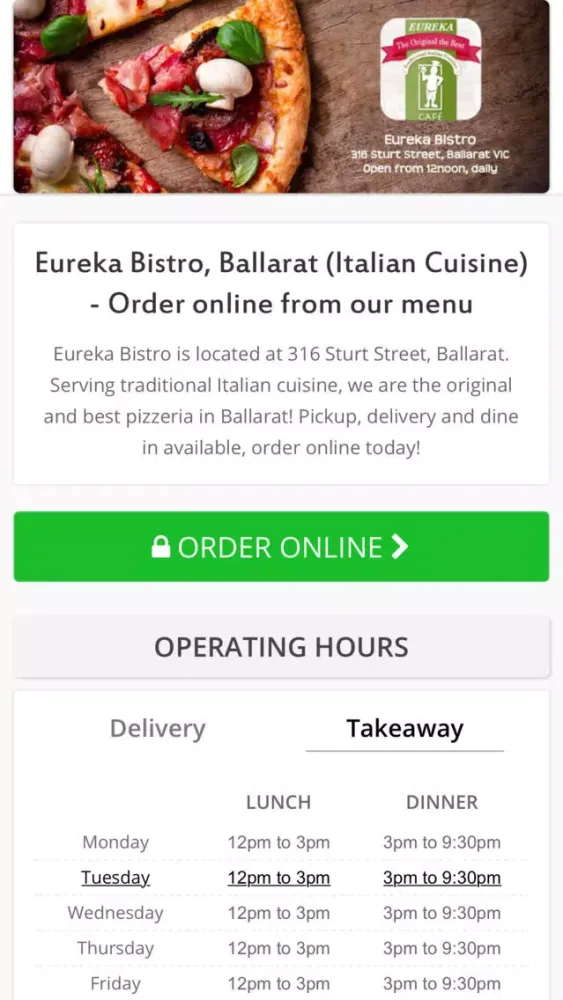 Zrzuty ekranu Eureka Bistro