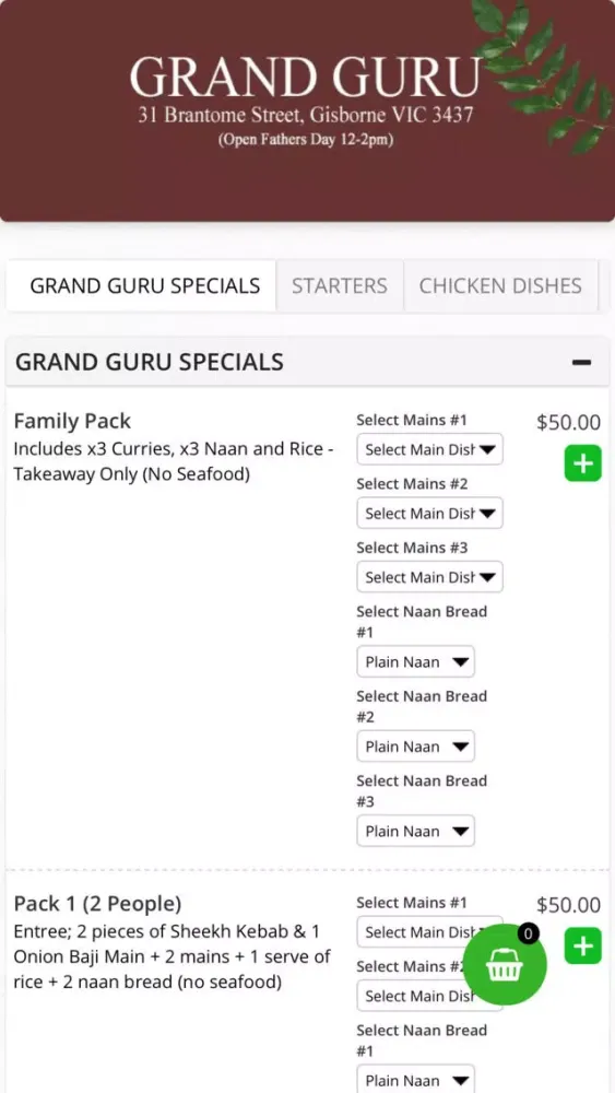 Tangkapan skrin Grand Guru