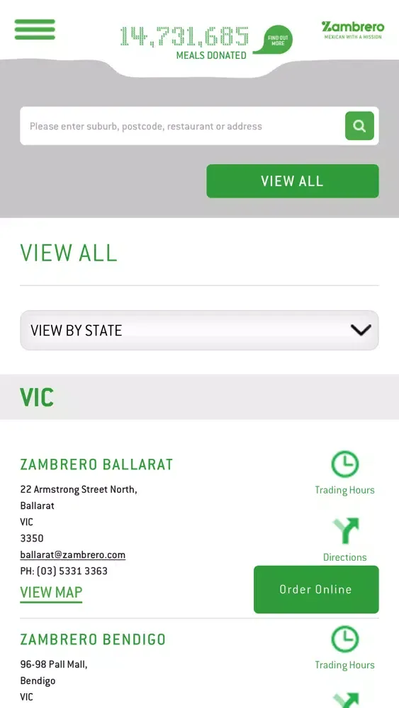 Zambrero स्क्रीनशॉट