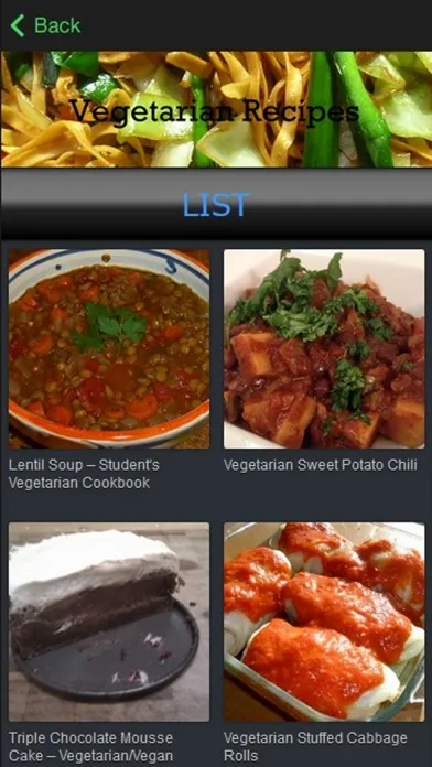 Capturas de pantalla de Easy Vegetarian Recipes