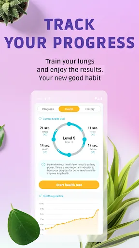 Capturas de tela do Pranaria - Breathing exercise