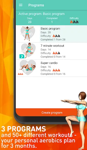 Aerobics workout at home Screenshots