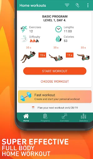 Home workouts & Gymnastics Screenshots