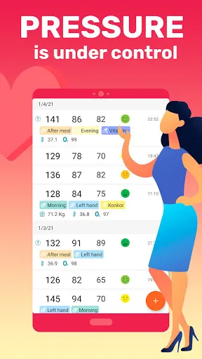 Ảnh chụp màn hình của Blood Pressure－Cardio journal