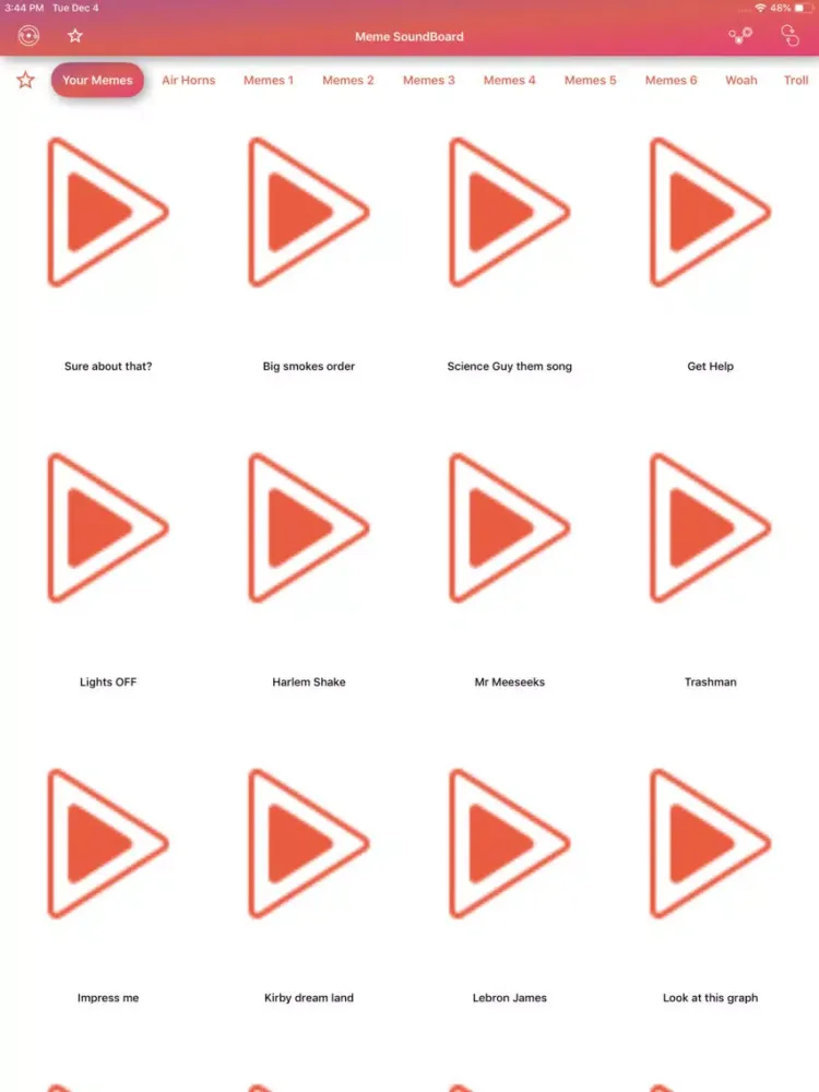 ภาพหน้าจอของ Meme Soundboard - MLG Edition iPad 