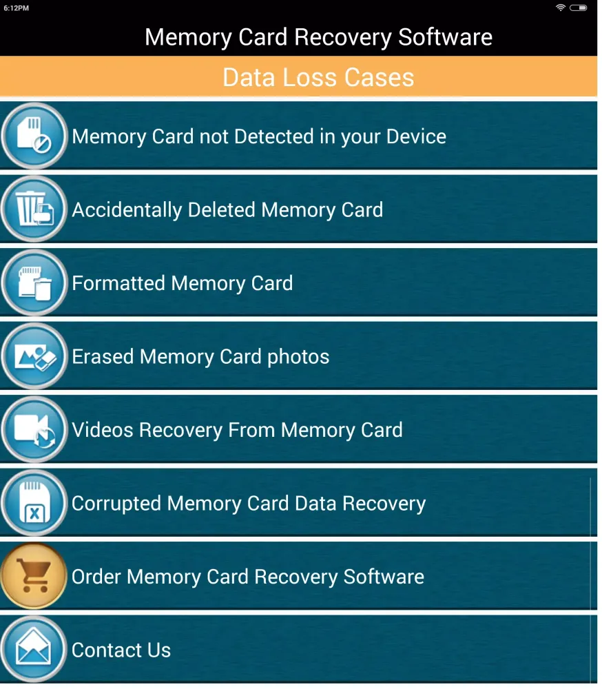 Memory Card Recovery Software Screenshots