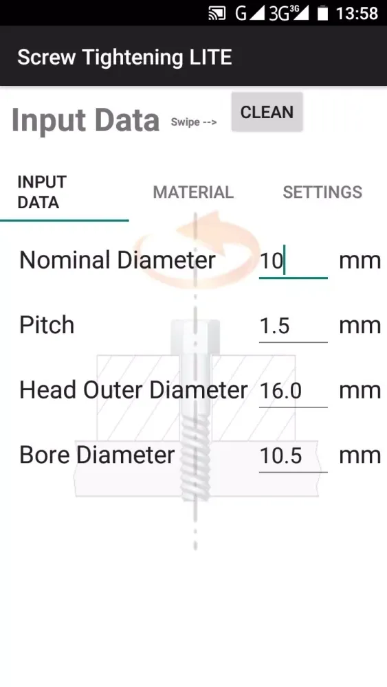 Screw Tightening LITE Screenshots
