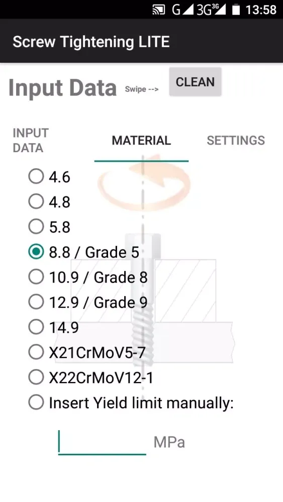 Screw Tightening LITE Screenshots