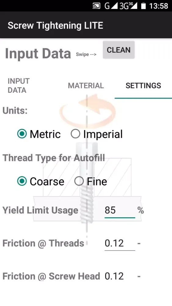 Screw Tightening LITE Screenshots