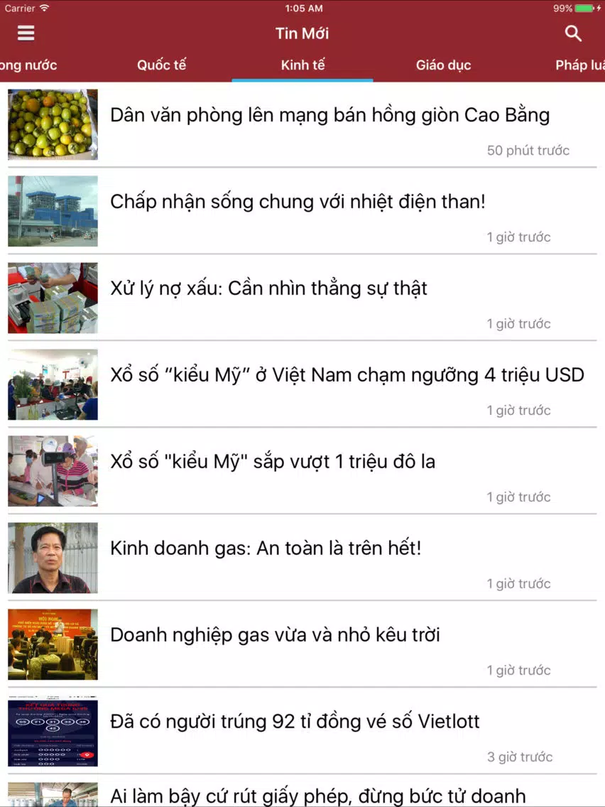 Captures d'écran de Tin Mới - Đọc báo mạng, tin tức tổng hợp iPad 