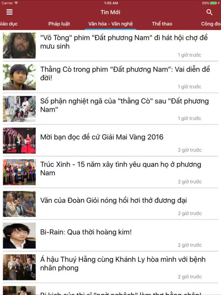 Screenshot di Tin Mới - Đọc báo mạng, tin tức tổng hợp iPad 