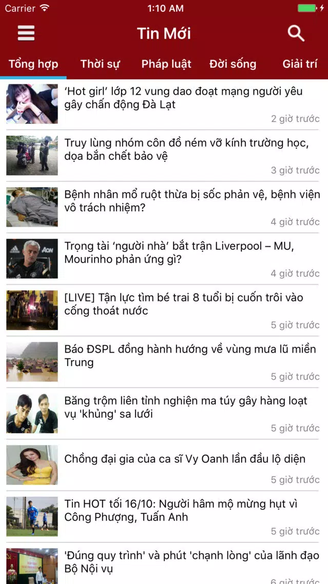Captures d'écran de Tin Mới - Đọc báo mạng, tin tức tổng hợp
