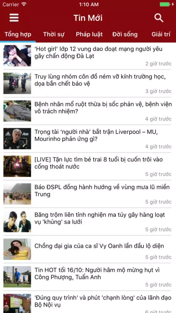 Screenshot di Tin Mới - Đọc báo mạng, tin tức tổng hợp