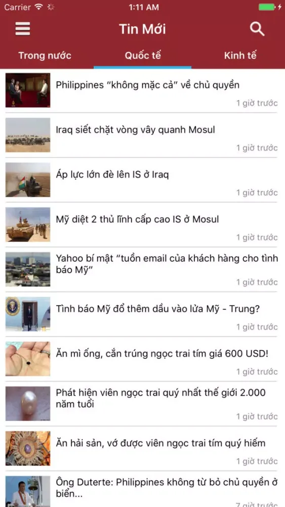 Screenshot di Tin Mới - Đọc báo mạng, tin tức tổng hợp