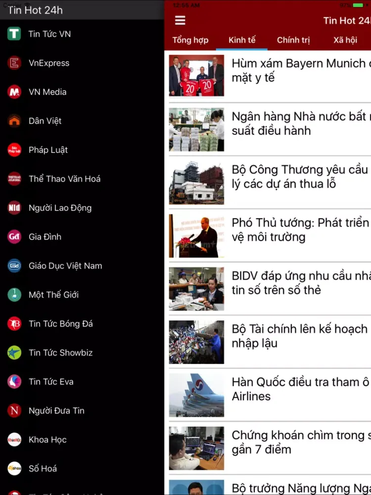 Tin Hot 24h - Đọc báo mới, tin tức online iPad  スクリーンショット