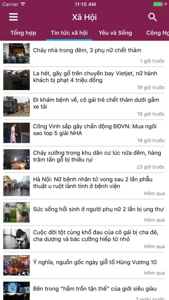 Capturas de tela do Sức Khoẻ và Đời Sống