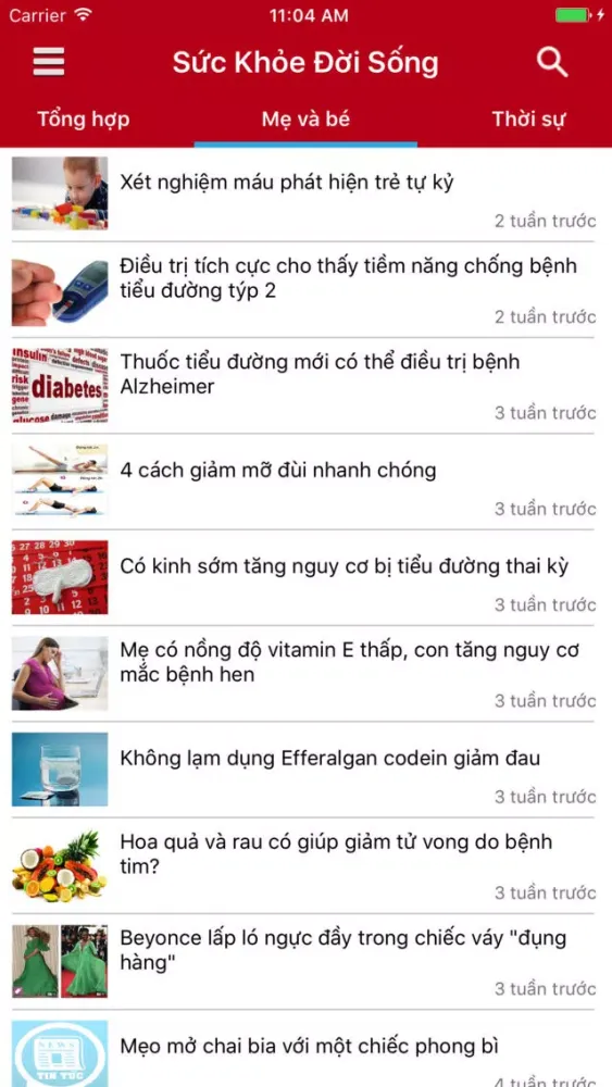 Capturas de tela do Sức Khoẻ và Đời Sống