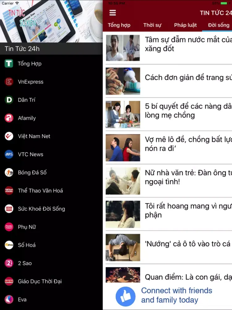 Tangkapan layar Tin Tức 24h - Đọc báo online, tin mới tổng hợp iPad 
