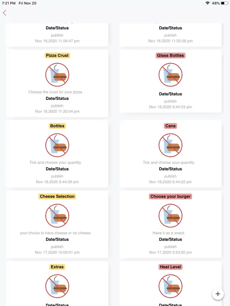 Скриншоты JustMeals Merchant iPad 
