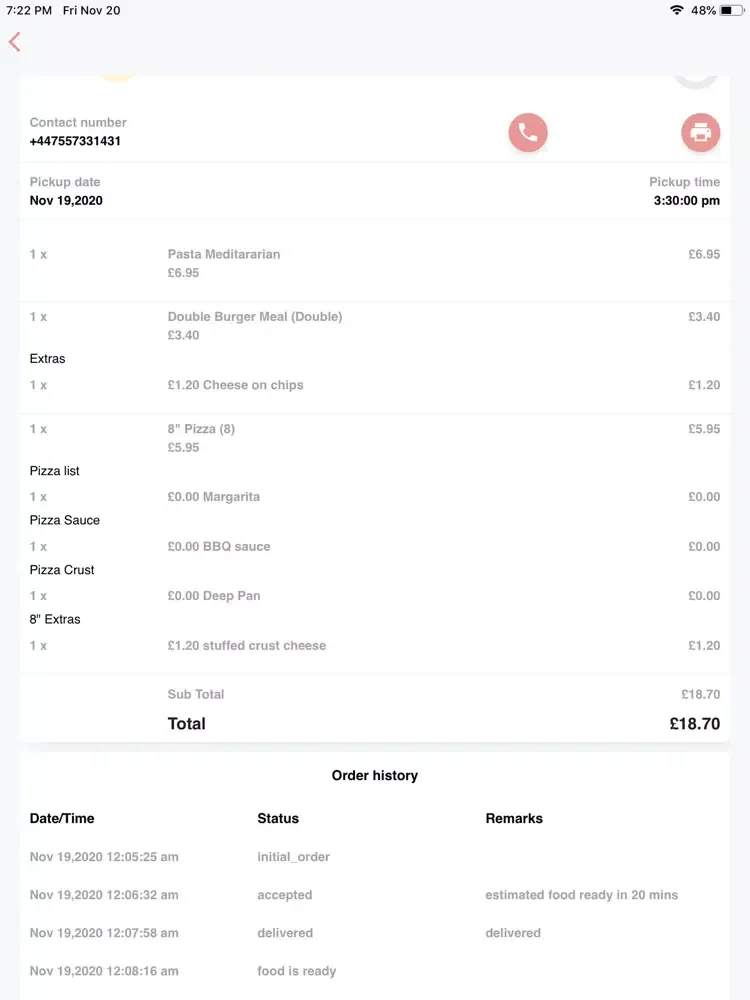 Скриншоты JustMeals Merchant iPad 