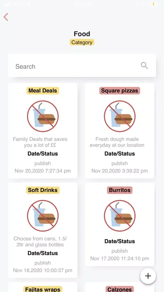 Скриншоты JustMeals Merchant