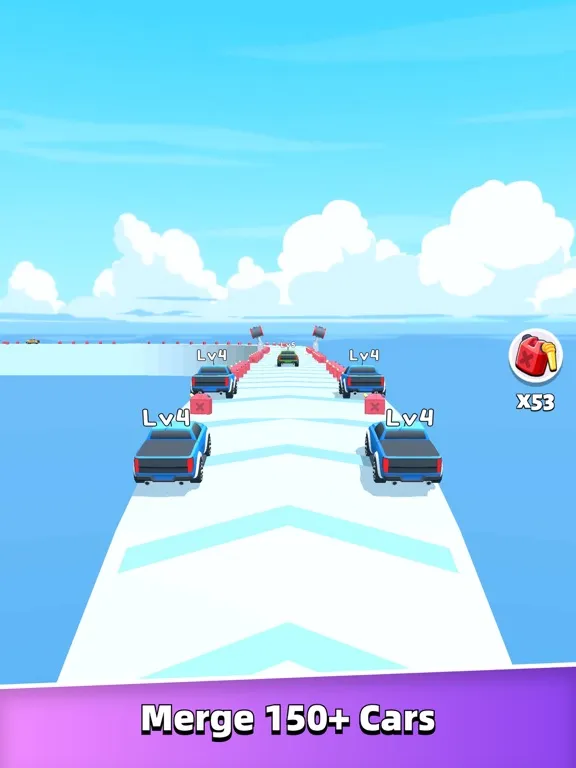 Tangkapan skrin Merge Car Run - Evolution Race iPad 