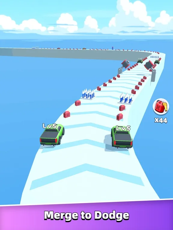 Tangkapan skrin Merge Car Run - Evolution Race iPad 