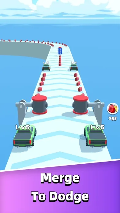 Tangkapan skrin Merge Car Run - Evolution Race