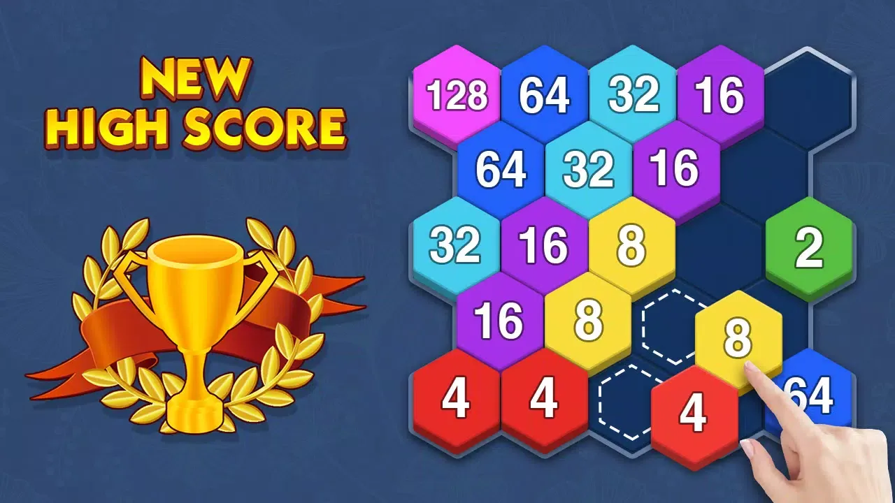 Merge Block - 2048 Hexa puzzle 스크린샷
