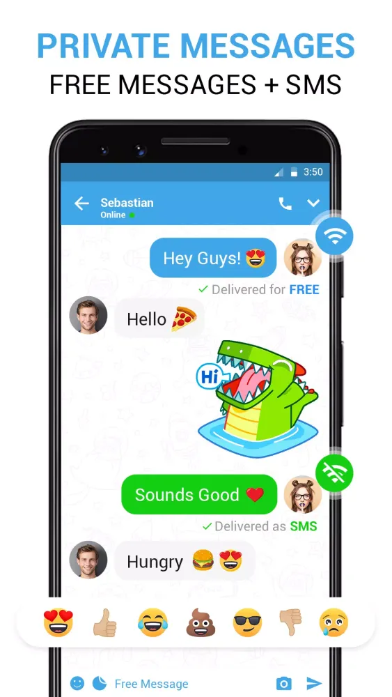 Screenshot di Messenger