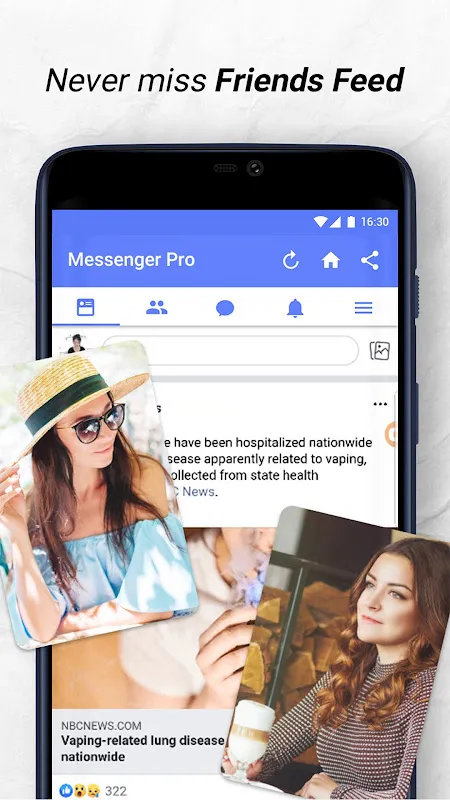 Tangkapan layar Messenger Pro