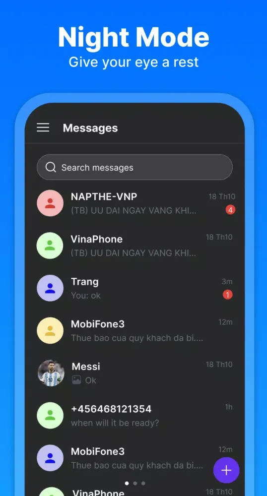 Capturas de pantalla de Messenger: Text Messages