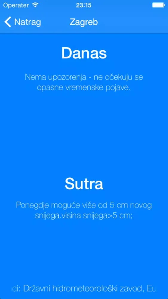 Meteoalarm Hrvatska स्क्रीनशॉट